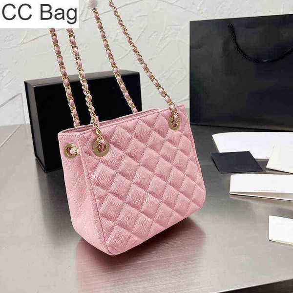 CC Bag Shopping Bags 22ss France Womens Classic Mini Quilted Caviar Leather Calfskin Gold Metal Hardware Matelasse Chain Shoulder Purse Luxu