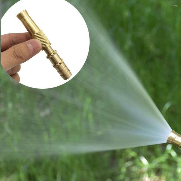 Attrezzature per l'irrigazione Ugello per tubo flessibile ad alta pressione in ottone massiccio Pistola ad acqua a flusso variabile regolabile Spruzzatore da giardino Sweeper Jet per irrigazione Auto