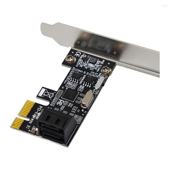 Computerkabel PCIe-Erweiterungskarte SA3001 2 Port SATA III 3.0 zu PCI Express 1X Adapter mit Halterung