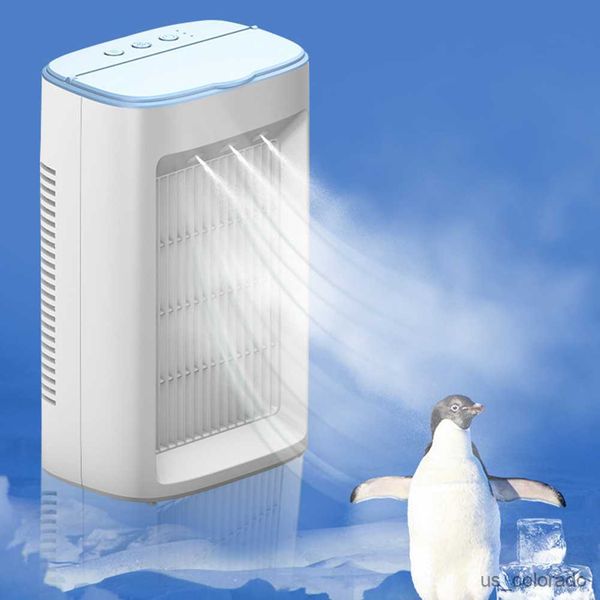 Ventiladores elétricos Pequeno refrigerador de ar Ar condicionado de verão Ventilador de resfriamento de mesa Umidificador de névoa doméstica R230711