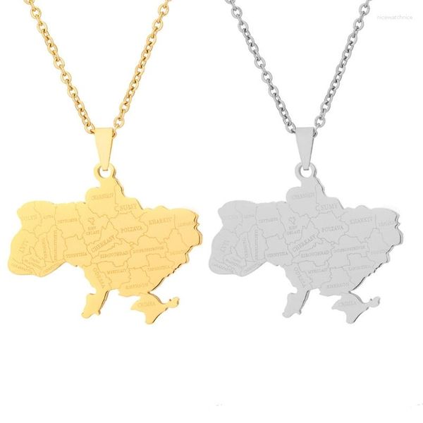 Anhänger Halsketten Ukraine Karte Halskette Patriotische Unisex Region Zubehör Hochzeitsgeschenk