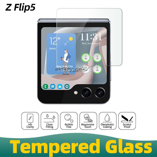 2.5D Clear Phone Back Camera Protector Glass Lente Cover para Samsung Galaxy Z Flip5 Protetor de Tela Vidro Temperado