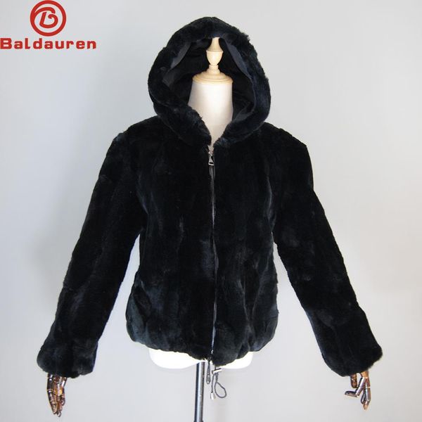 Calças quentes mulheres inverno quente senhora russa 100% natural rex pele de coelho casacos com capuz real rex coelho casacos de pele quente genuíno casaco de pele
