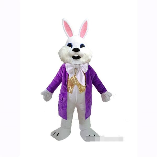 Trajes de mascote de coelhinho da Páscoa adorável de Halloween Vestido de festa chique de Natal Roupa de personagem de desenho animado Terno tamanho adulto Carnaval Easte237o