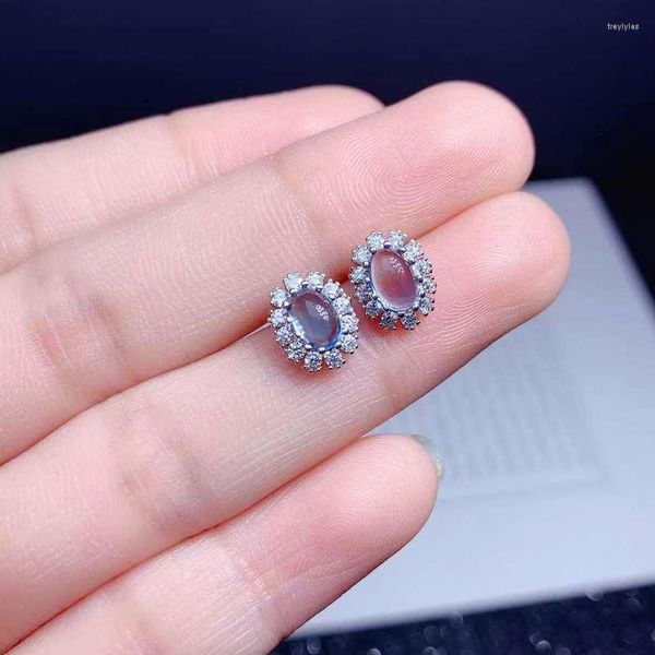 Orecchini YULEM Natural Plain Topaz Light Blue Women Piercing Ear Wedding Engagement Statement Jewelry