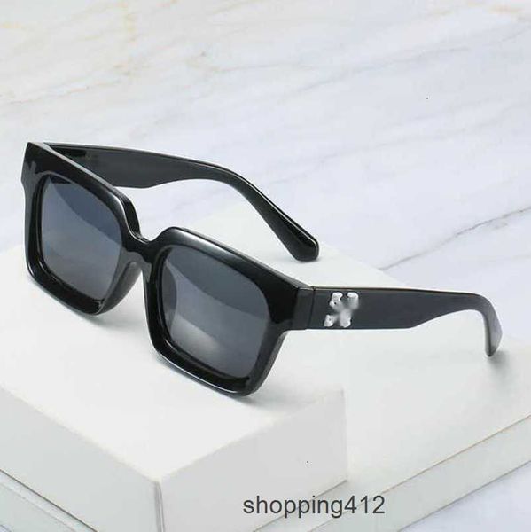 Offs Luxury Rames Fashion Sunglasses Brand Men Men Women Sunglass Arrow x Black Rame Eywear Trend Trend Hip Hop Square Sunglasse Sport