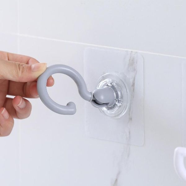 Ganchos 5 peças cabides rotativos autoadesivos suportes de armazenamento de parede banheiro cozinha porta para chaves toalhas gancho pendurado