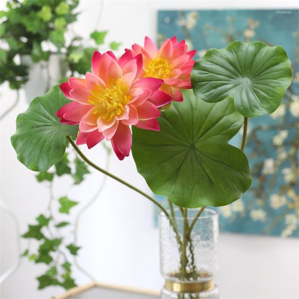 Dekorative Blumen, simulierte Lotusblätter, künstliche Pflanzen, Bonsai, japanische Schönheit, Dekoration für Zuhause, Party, Hochzeit