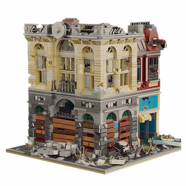 Blocks The Apocalypse Last Days Of World Doomsday Brick Bank Headquarters Modellbau MOC-Steinset mit Actionfiguren 230710