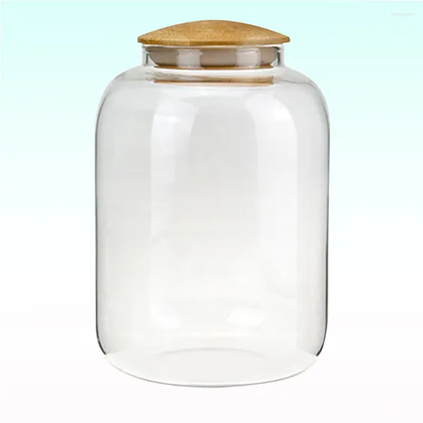 Bottiglie di stoccaggio 1150 ml di vetro borosilicato trasparente può grani contenitore serbatoio barattoli contenitori ermetici per condimento