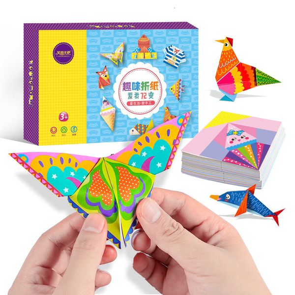 Blocchi 152 pezzi / set fai da te educativo origami carta taglio libro artigianato bambini giocattoli fatti a mano scuola materna divertente puzzle bambino giocattolo per bambini regali 230710