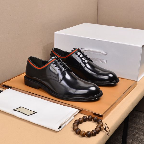 2023 Scarpe eleganti classiche da uomo Scarpe brogue in vera pelle Scarpe basse Designer di marca Lace-Up Business Wedding Formal Oxfords Taglia 38-44