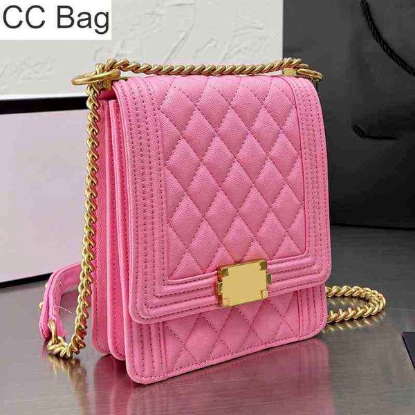 CC Bag Borse per la spesa Donna Brilliant Boy Crossbody Designer Tinta unita Borse classiche in vera pelle Diamond Quilting Mini Flap Multico