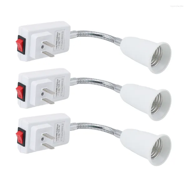 Portalampada Flessibile Estendere E27 Convertitore di estensione della lampadina Adattatore Presa a muro Supporto base 20cm Spina EU/UK