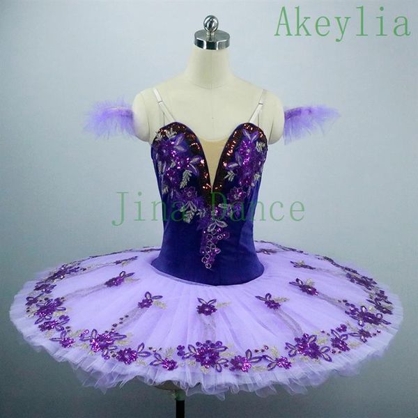 Adulto meninas roxo balé tutu feminino pancake prato profissional balé tutu traje de palco crianças quebra-nozes balé clássico dança268y