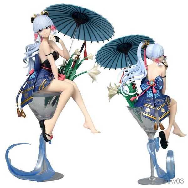 Figuras de brinquedo de ação 25cm Impact Kamisato Anime Figure Impact Action Figure Zhongli Figurine Adult Doll Toys R230711