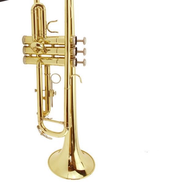 Tromba di alta qualità MTR-200 Sib Si strumento tromba piatta con custodia rigida, bocchino, panno e guanti, oro