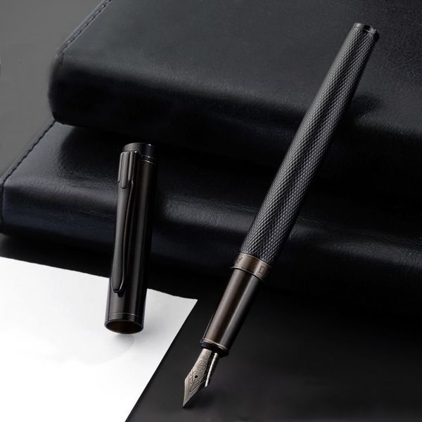 Fountain Pens Hero Kara Orman Kalemi İnce Nib Klasik Tasarım Dönüştürücü Metal Paslanmaz Çelik Malzeme Yazma 230707