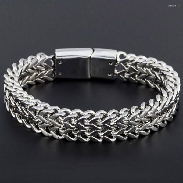 Braccialetti a maglie Granny Chic Bracciale da uomo 2023 Catena in acciaio inossidabile a portata di mano Accessori da uomo Fascino Braccialetti maschili Stile rock