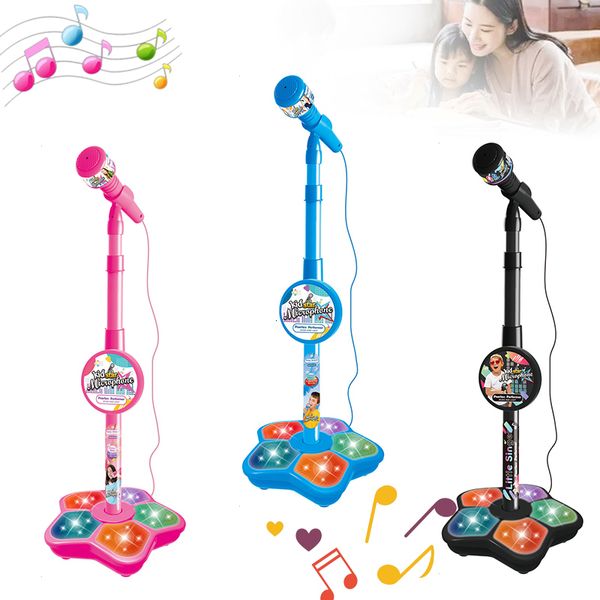 Baby Music Sound Toys Microfono per bambini con supporto Karaoke Song Machine Instrument Brain Training Regalo di compleanno educativo per Girl Boy 230711