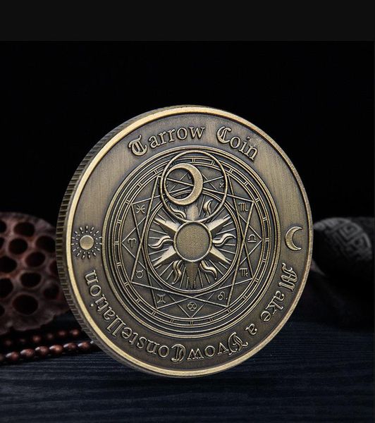 Sanat ve El Sanatları Lucky Feng Shui Coin Constellation Antik Bronz Hatıra Para Rozeti