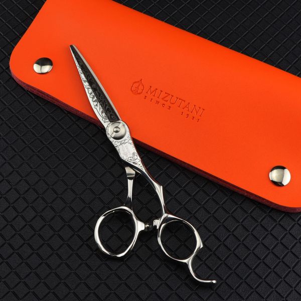 Forbici per capelli FnLune 60 Tungsten Steel Damascus Pattern Professional Salon dressing Cut Accessori per barbiere cut Shear 230204