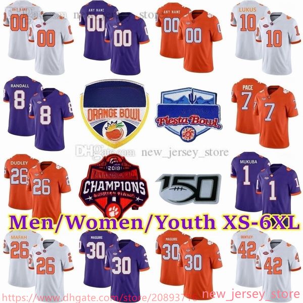 2023 Personalizado S-6XL NCAA Tigers Football Jersey 1 Will Shipley 50 Collin Sadler 26 TJ Dudley 93 Caden Story 7 Pace 10 Baylon Spector 71 McFadden Jersey Homens Mulheres Juventude