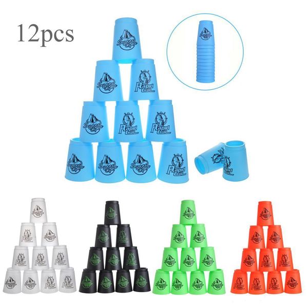 Outros brinquedos 12PCS Quick Stacks Cups Stacking Game Engraçado Indoor Speed Cup Training Fast Reaction 230710