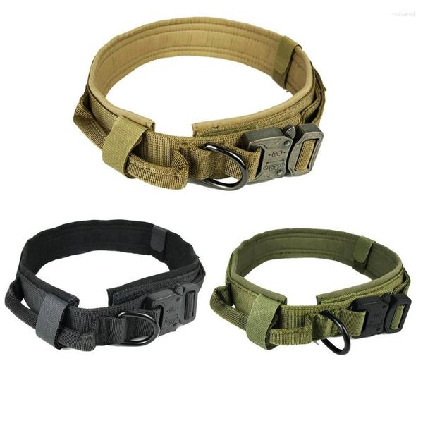 Collari per cani Hardware a sgancio rapido Collare tattico Struttura anti-collo Nylon Anello di buona qualità Fuoco militare