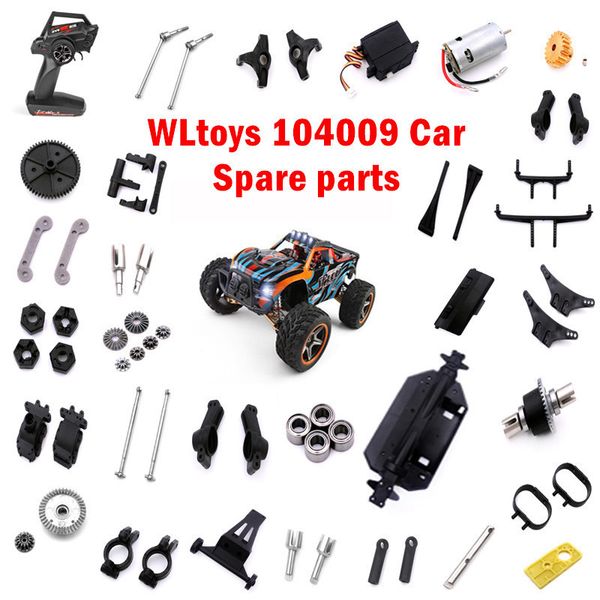 Parçalar Aksesuarlar Wltoys 104009 RC Araba Yedek Dişli Servo Uzaktan Kumanda Direksiyon Kupası Bağlantısı Rulman kol dokuz Bones Transmissio 230710