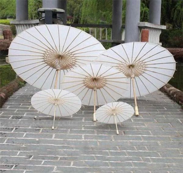 Basit Petrol Çin Kağıt Şemsiyeleri Gelin Düğün Şemsiyeleri Şemsiye Retro Dans Pervane Ceaft Oilpaper 4 Boyut Şemsiye