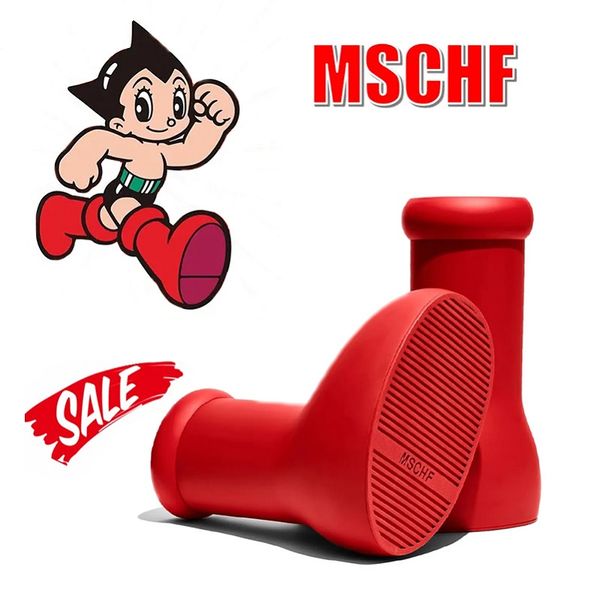 Mschf Big Red Mens Womens Mighty Atom модные новейшие красные большие ботинки, запуск 3D-печати, креативность, большой красный дождь, снег, воздушный шар, индивидуальный ботинок