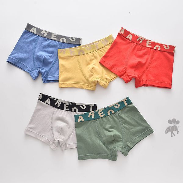 Cuecas Meninos Cueca Infantil Algodão Boxer Infantil Infantil Para 2 16 anos 5 pçs 230711