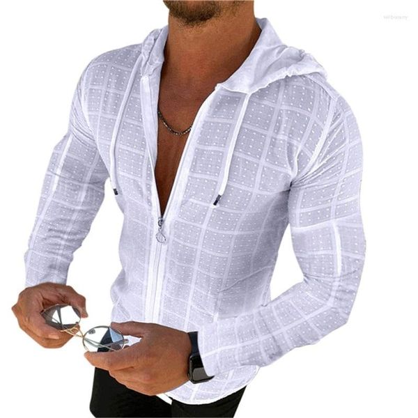 Camisas casuais masculinas verão justa manga longa camiseta masculina