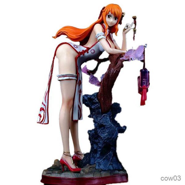 Action Toy Figure 29cm Cheongsam Nami Anime Figure Nami Statue Action Figure Giocattoli Nami Figurine Modello da collezione per adulti Doll Toy Gift R230711