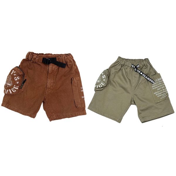 Shorts 2023 Verão Marca Alta qualidade Roupas Infantis Preto Super Zíper Bolso Algodão Modelo Versátil 230711