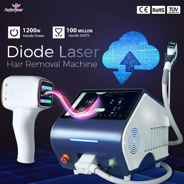 Máquina profissional do laser da bomba do diodo 808nm para a remoção do cabelo para todos os tipos de pele uso do salão de beleza aprovado pela fda novo dispositivo de tratamento da remoção do cabelo do laser da chegada