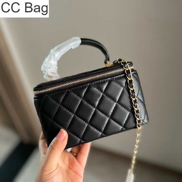 10A CC Bag Nero Bianco Womens Vanity Designer Borse Top Handle Totes Quilted Matelasse Chain Crossbody Shoulder Cosmetic Caid Lipstick Holder Mini