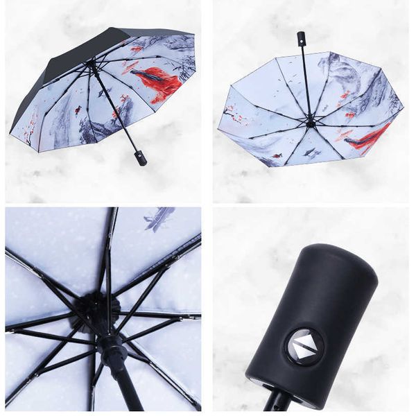 Regenschirme, automatischer Regenschirm, Sonne, Regen, UV-Schutz, winddicht, Strandschirm, faltbar, tragbar, 8 Rippen