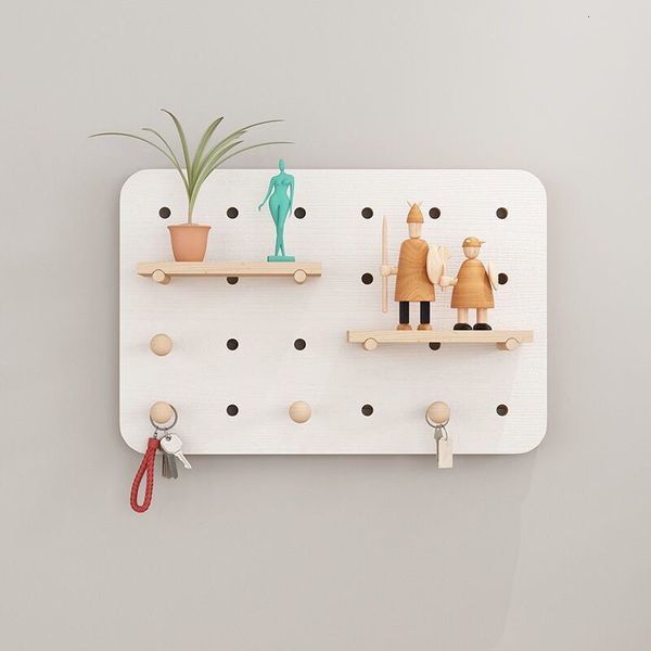 Oggetti decorativi Figurine Copertura contatore Schede moderne Scatola elettrica Nascosto Pegboard nordico Scaffale in legno Decorazioni da parete Soggiorno 230710