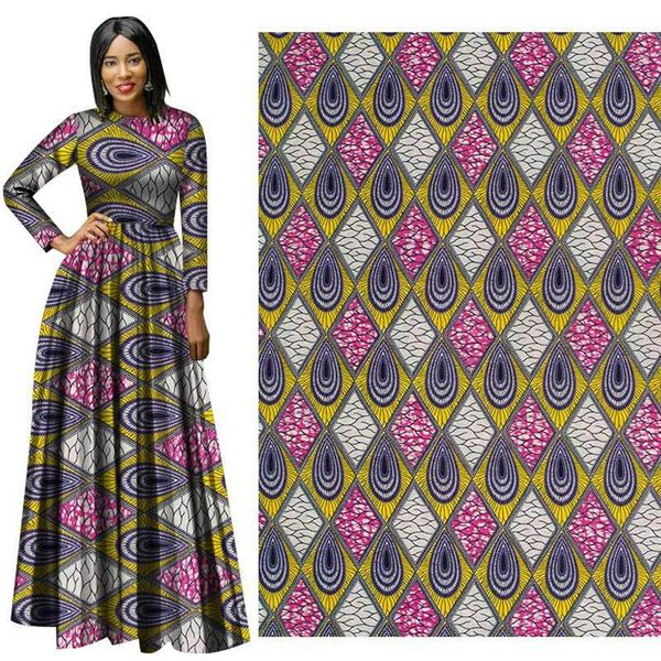 Neue garantierte Qualität wahrer afrikanischer Stoffe Real New Wachs Stoff Real Wachs afrikanische Kleidung Baumwollstoff 6 Yards Lor2682