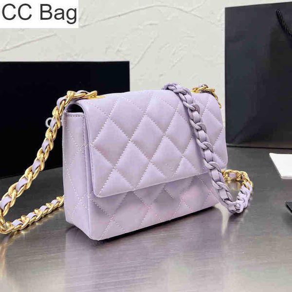 Bolsa CC Bolsas de compras 22ss Aba Crossbody Candy Color Premium Couro Couro Clássico Diamante Tecido Acolchoado Ajustável Corrente Ombro Famosa