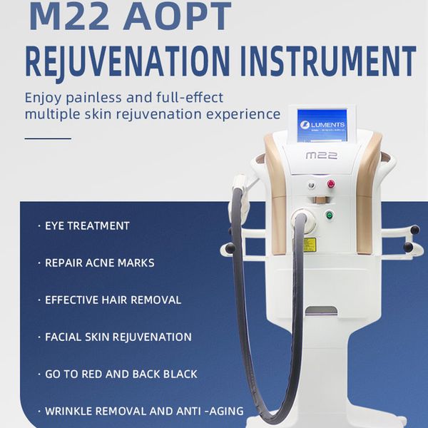 Máquina a laser m22 ipl opt, remoção permanente de pelos, rejuvenescimento da pele, tratamento vascular, remoção de pigmento de sardas