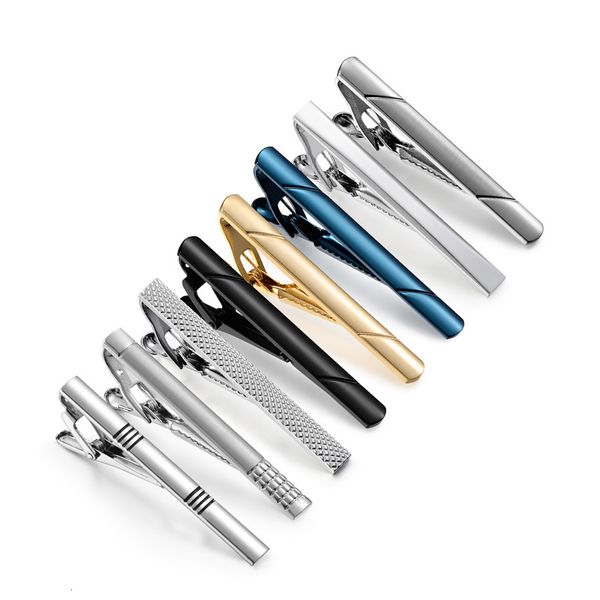 Cuff Links 8 pezzi Tie clip set con confezione regalo per matrimoni Souvenir Gifts Man Shirt Cufflink Men S per marito Business per gioielli di lusso 230710