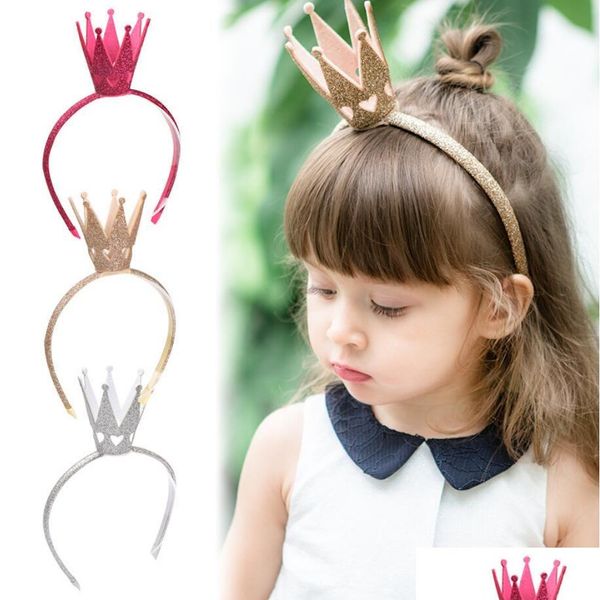 Haarschmuck Kinder Mädchen Party Hoop Glänzende Tiara Krone Geburtstag Kopfbedeckung Haarband Für Jahr Fee Weihnachtskostüme Drop Lieferung Dhunx