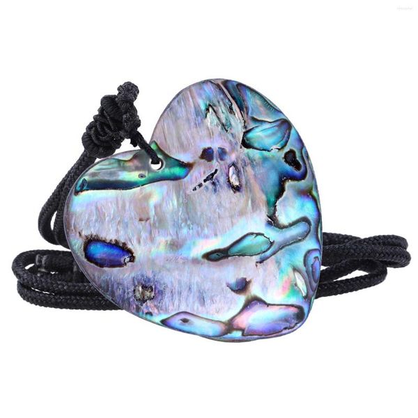 Anhänger Halsketten Geometrische Liebe Herz Form Reiki Abalone Shell Halskette Runde Oval Tropfen Trendy Für Männer Frauen Schmuck