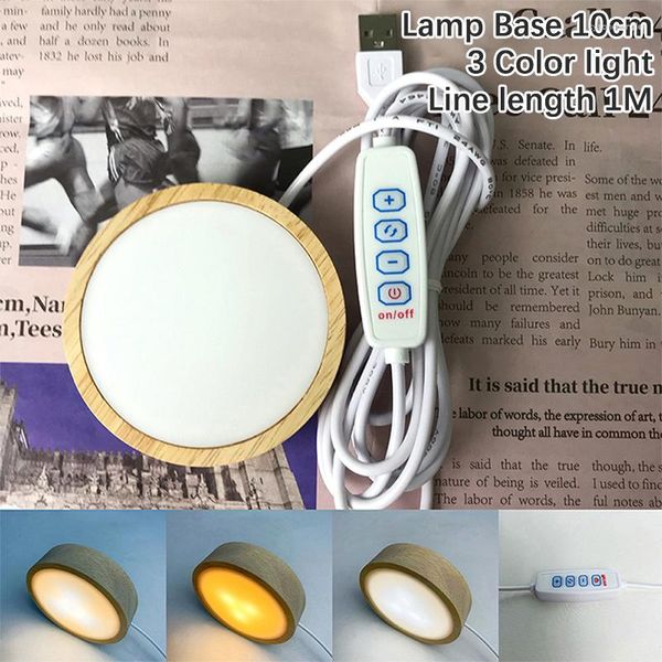 Lamba Tutucular Dia.10cm 1m Yuvarlak LED Gece Işık Tabanı Kristaller için Dekoratif Ekran Standı Cam Top Dekoru