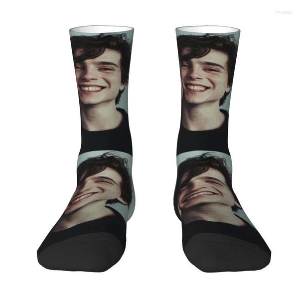 Herrensocken Handsome Face Timothee Chalamet Herren Crew Unisex Cooles Frühlings-Sommer-Herbst-Winter-Kleid