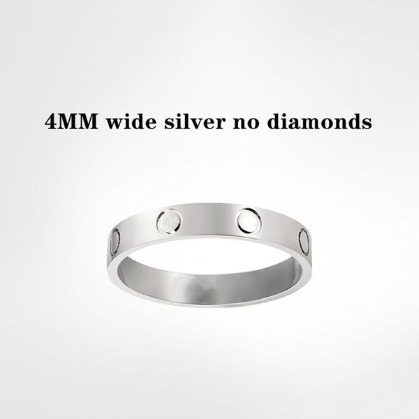 Love Screw anel designer de joias femininas designer de joias masculinas anéis masculinos 925 prata esterlina Aço titânio Nunca desbota Não é alérgico -4/5/6mm anel de noivado