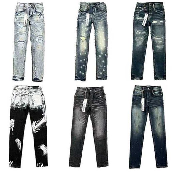 Lila-Bran* Männer Designer Antiagging Slim Fit Casual Jeans PU2023900 Größe 30-32-34-36